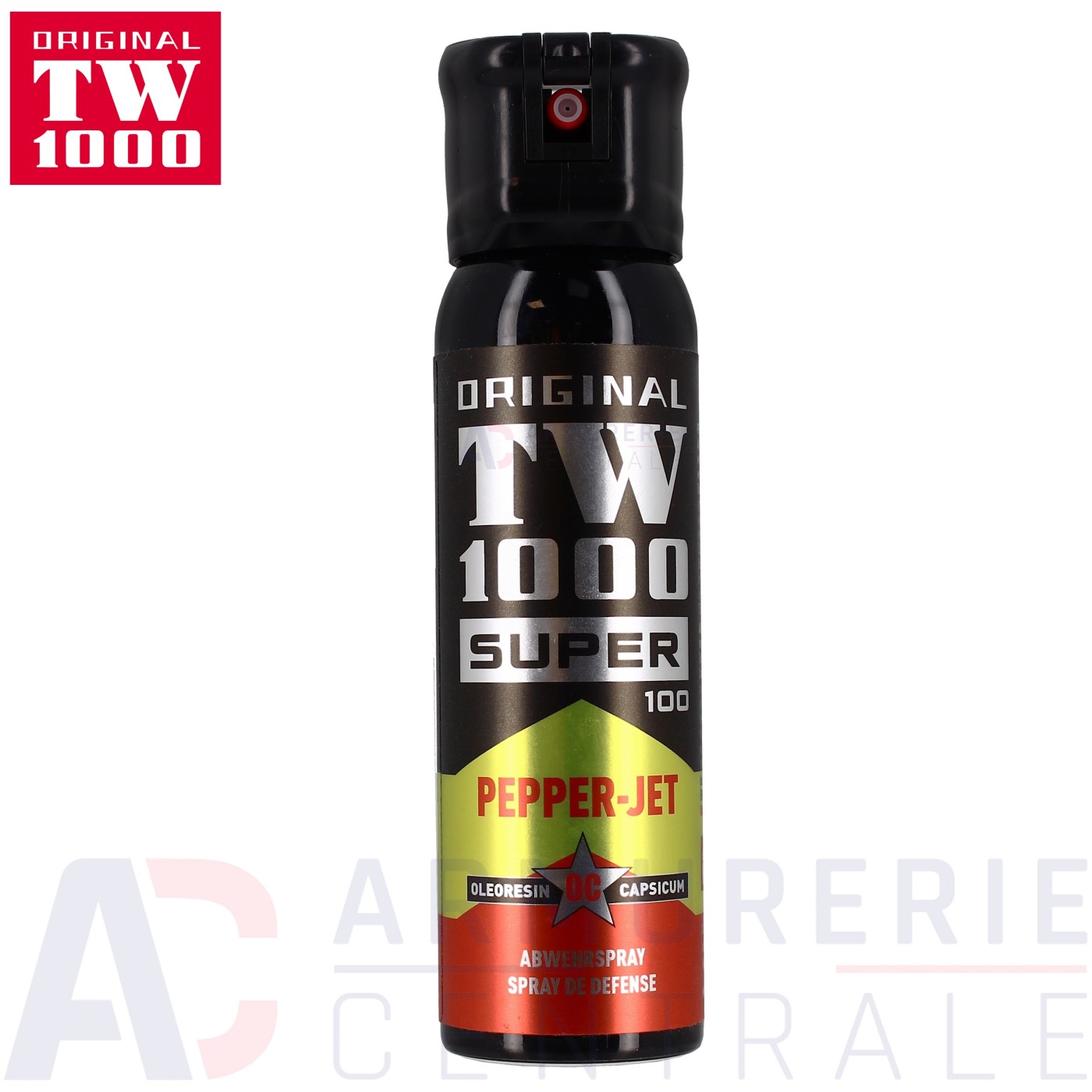 Aérosol de défense TW1000 SUPER JET au poivre 100ml Aérosol de défense TW1000 SUPER JET au poivre 100ml