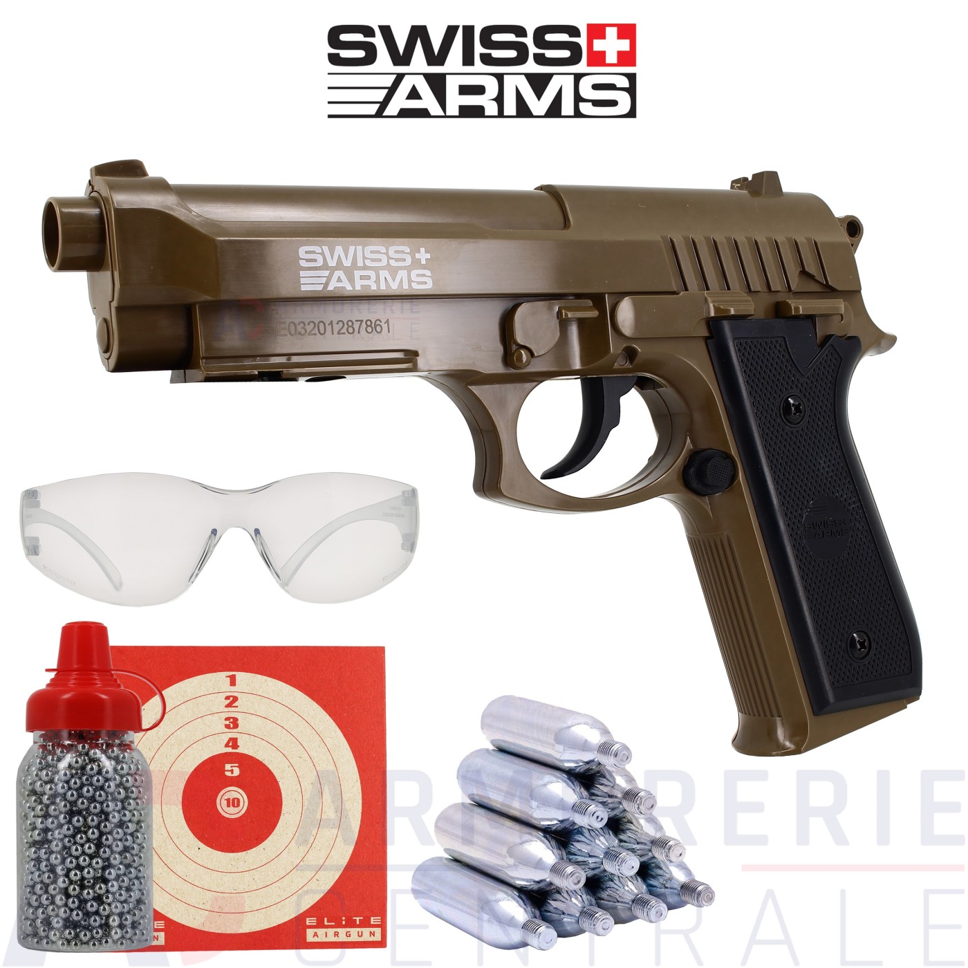 Swiss Arms PT92 CO2 Tan semi auto (2.1 joules) Swiss Arms PT92 CO2 Tan semi auto (2.1 joules)
