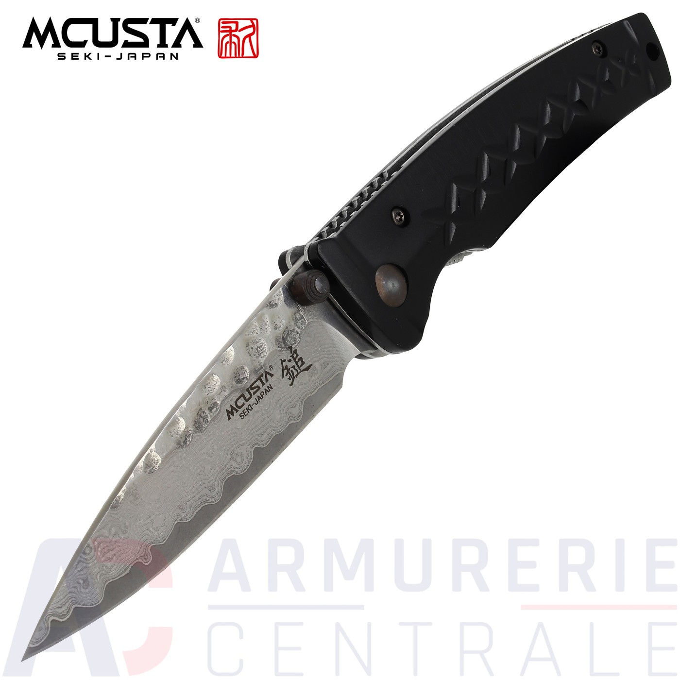 Couteau Mcusta MC-0161D Damacus Aluminium lame 85mm Couteau Mcusta MC-0161D Damacus Aluminium lame 85mm