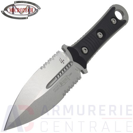Microtech Borka SBD Stonewash Partial Serrated