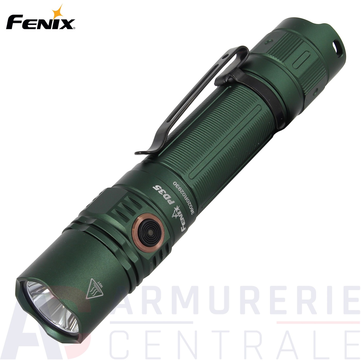 Lampe Fenix PD35 V3.0 Tropical verte (1700 lumens)