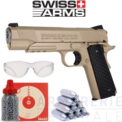 Swiss Arms COLT SA1911 Military TAN CO2 4.5mm BB's (1.6 Joules)