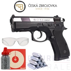 Pack pistolet ASG CZ 75 D Compact 4.5mm BB'S (2.7 Joules)