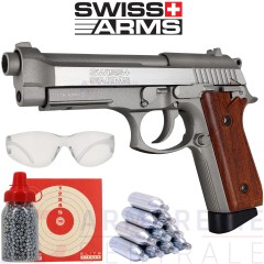 Pistolet Swiss Arms SA92 Stainless 4.5 mm BB's (1.6 Joule)