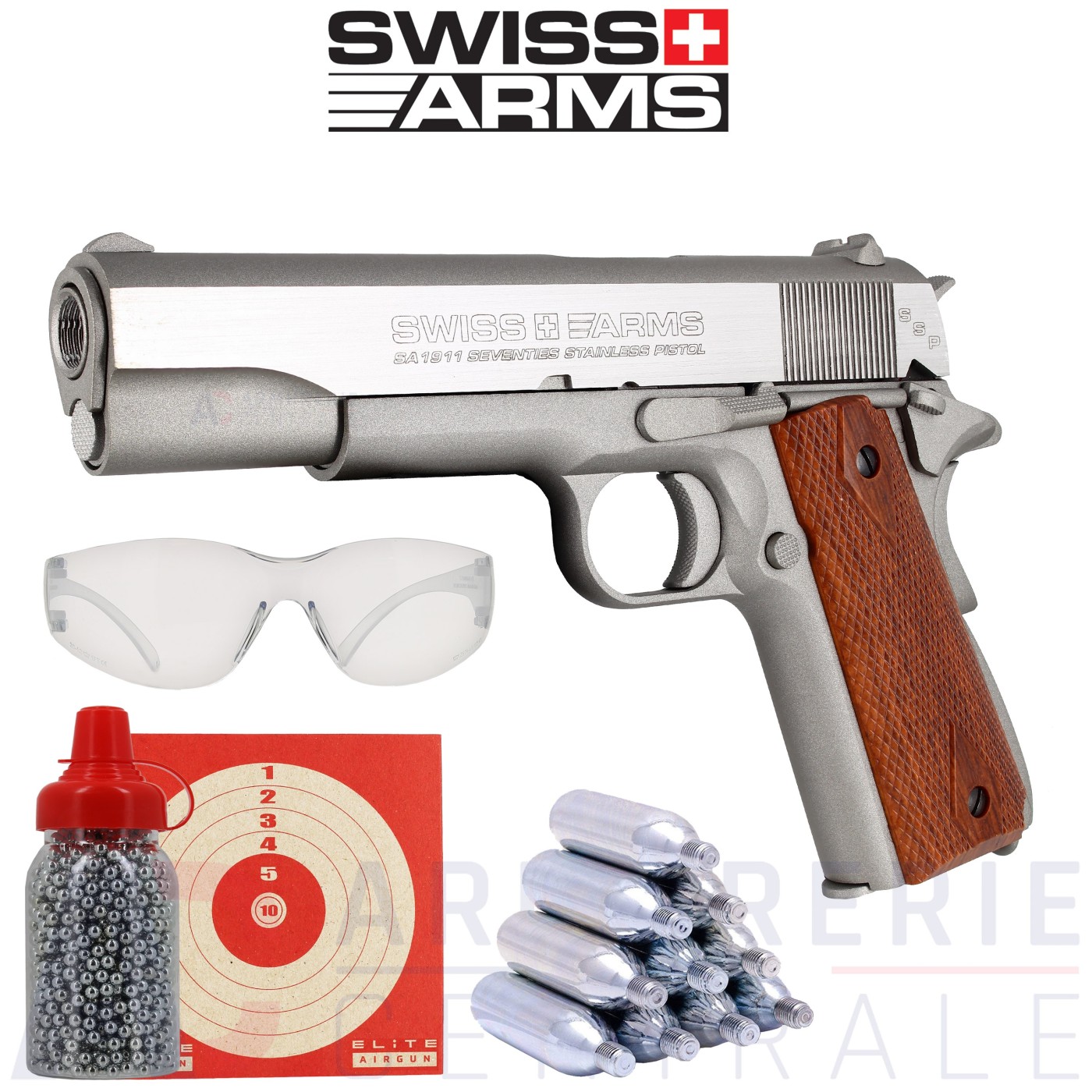 Swiss-Arms SA1911 Seventies 4.5mm Co2 (1.6 joules)