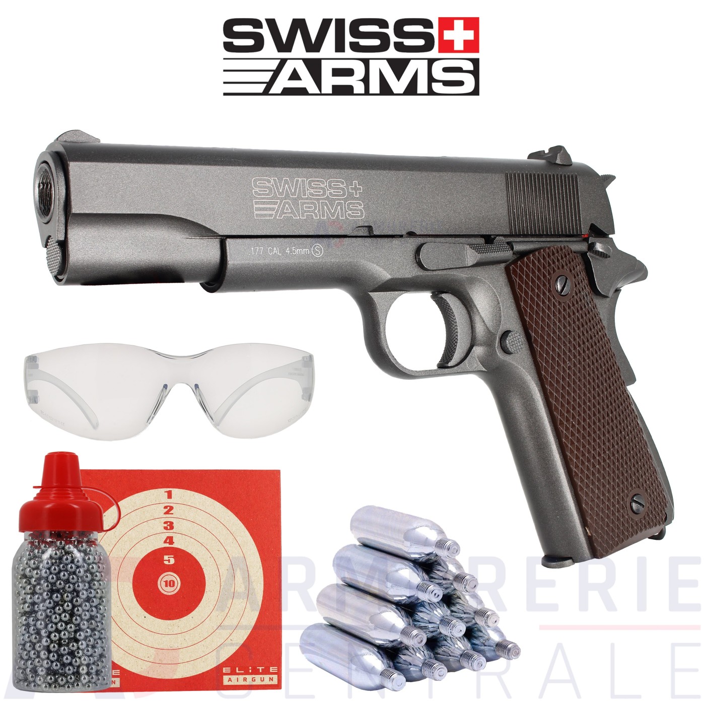 Pistolet Swiss Arms P1911 Blowback 4.5mm (1.7 Joules) Pistolet Swiss Arms P1911 Blowback 4.5mm (1.7 Joules)