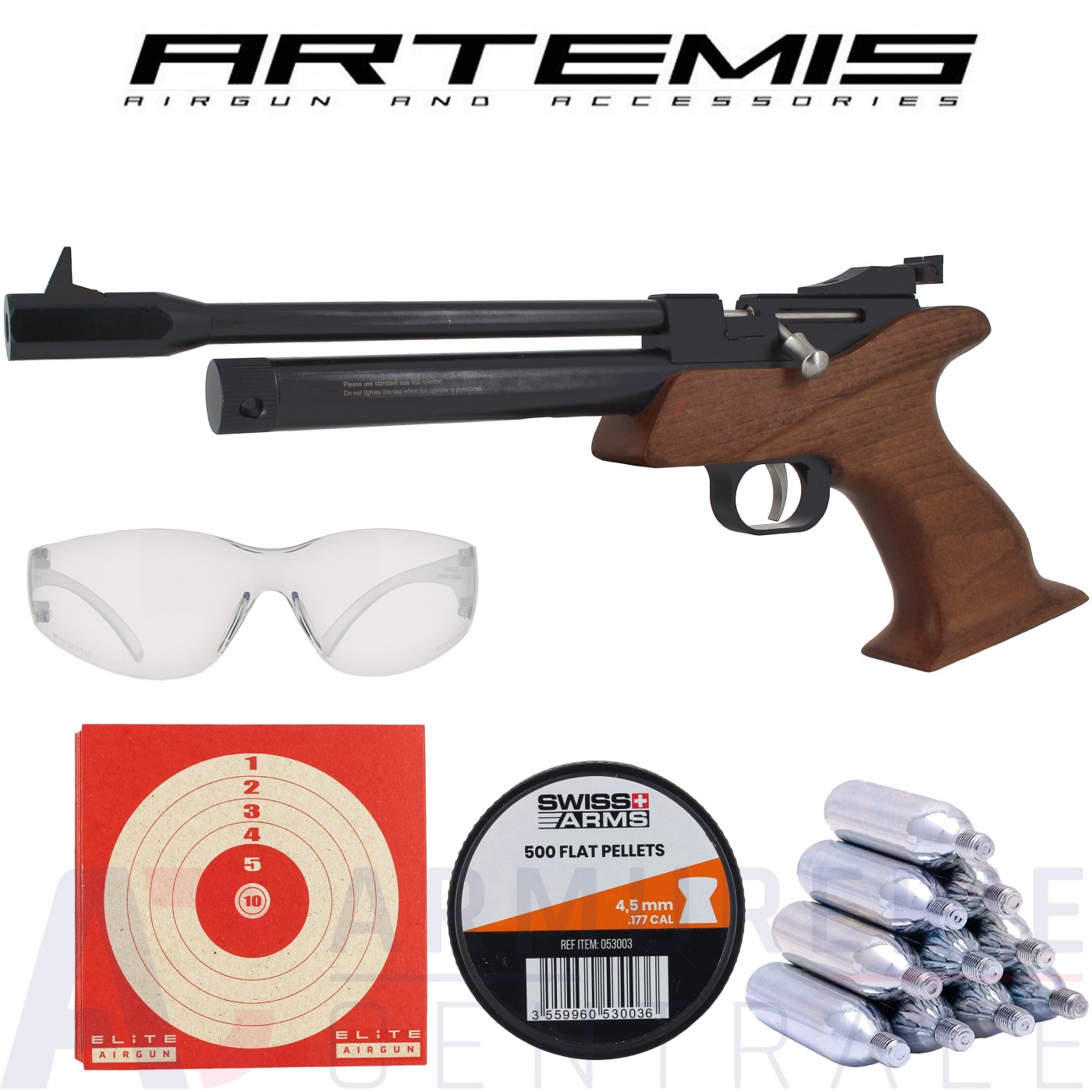 Pistolet ARTEMIS CP1-M 4.5mm CO2 (6 joules) Pistolet ARTEMIS CP1-M 4.5mm CO2 (6 joules)