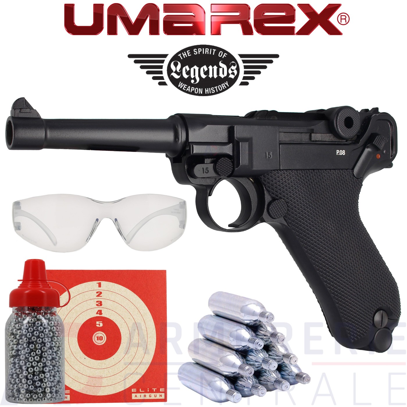Umarex Luger Legends P.08 CO2 Blowback (3 Joules) Umarex Luger Legends P.08 CO2 Blowback (3 Joules)