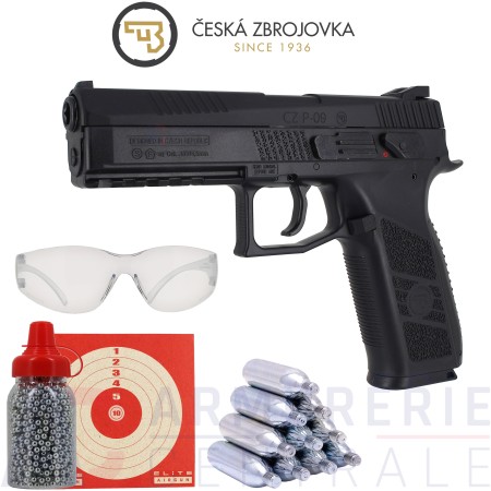 Pistolet CO2 ASG CZ P-09 BBs et diabolo 4.5mm (3,7...