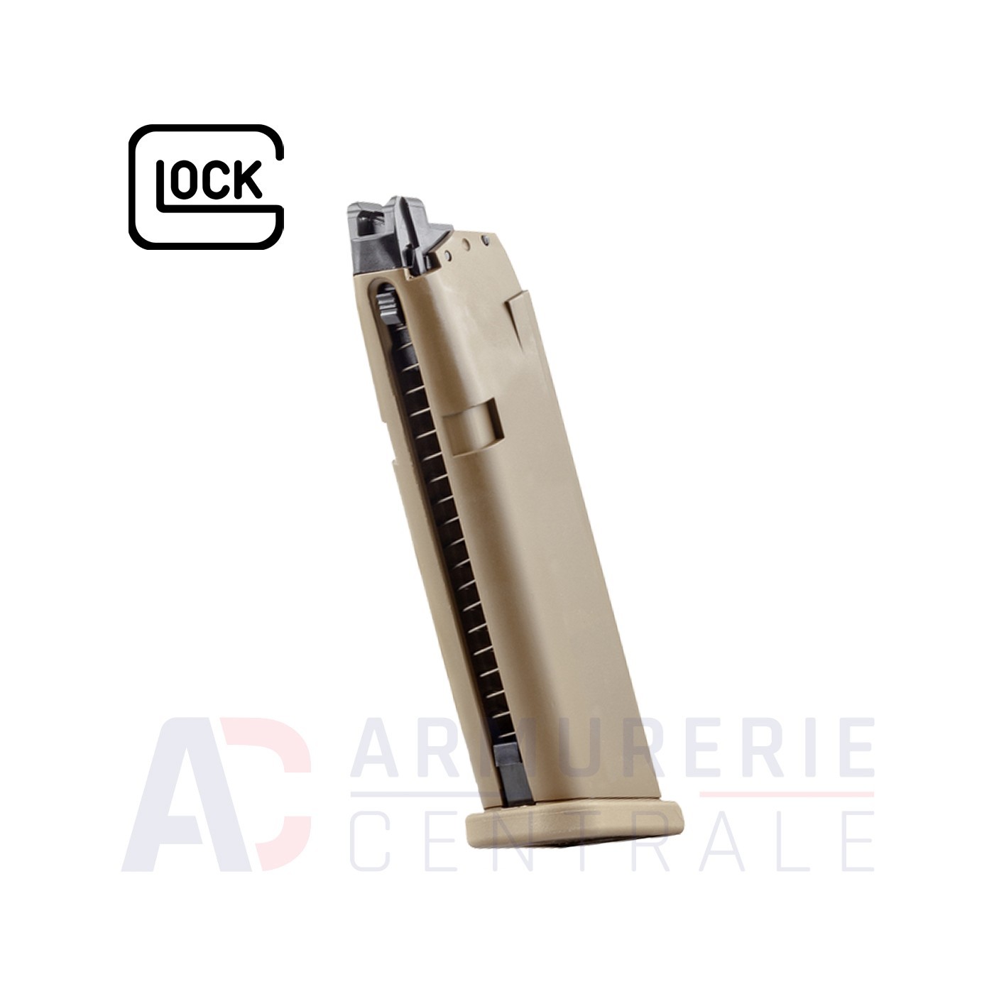 Chargeur Umarex Glock 19X 6mm 22 coups gaz - Coyote Chargeur Umarex Glock 19X 6mm 22 coups gaz - Coyote