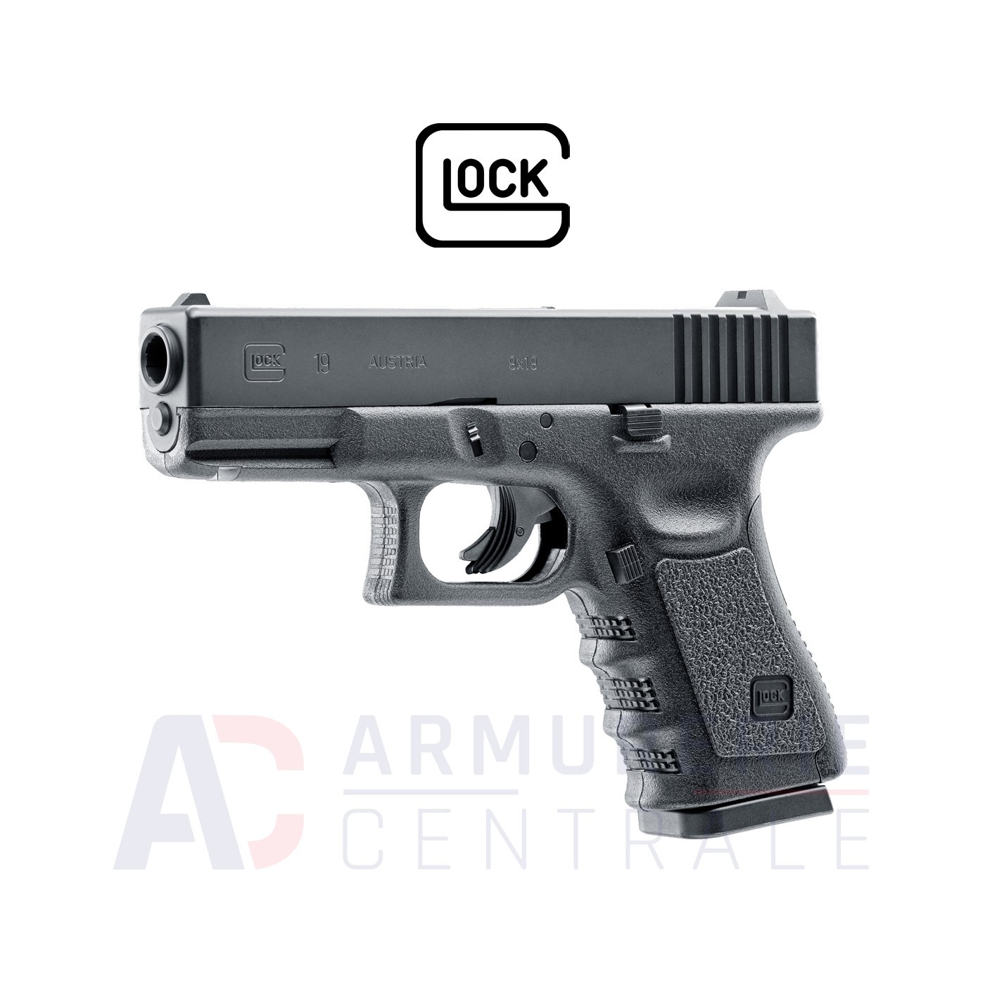 Umarex Glock 19 CO2 culasse fixe 4.5mm BBS (3 joules) Umarex Glock 19 CO2 culasse fixe 4.5mm BBS (3 joules)