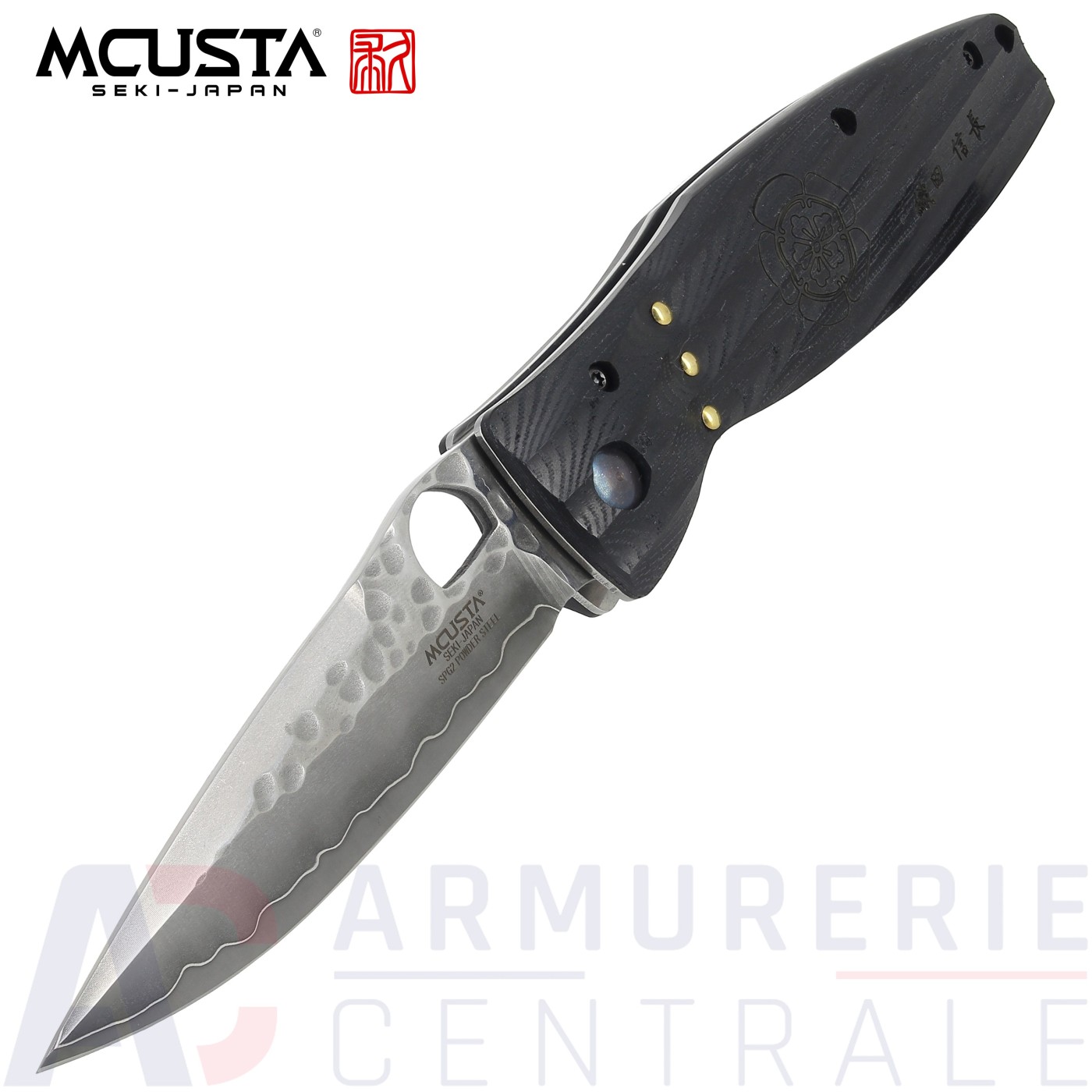 Couteau de poche Mcusta Sengoku Oda Nobunaga Micarta Couteau de poche Mcusta Sengoku Oda Nobunaga Micarta
