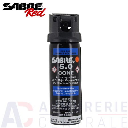 Bombe de défense Sabre Red 5.0 Cone MK-3.5 OC...