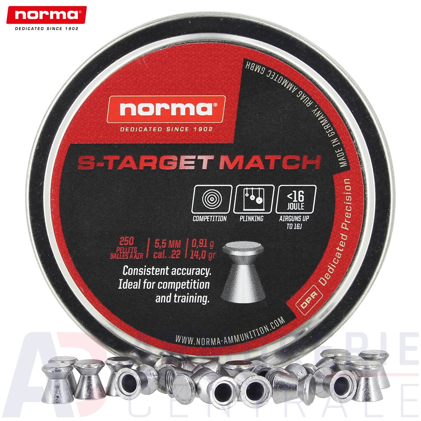 250 Plombs Norma S-Target Match 5.5mm 0.91g