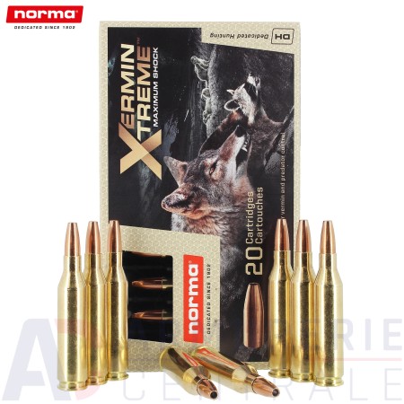 Boite de 20 cartouches Norma Vermin Xtreme - 243 Win...