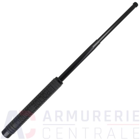 Baton télescopique Police acier noir 21" (53 cm)