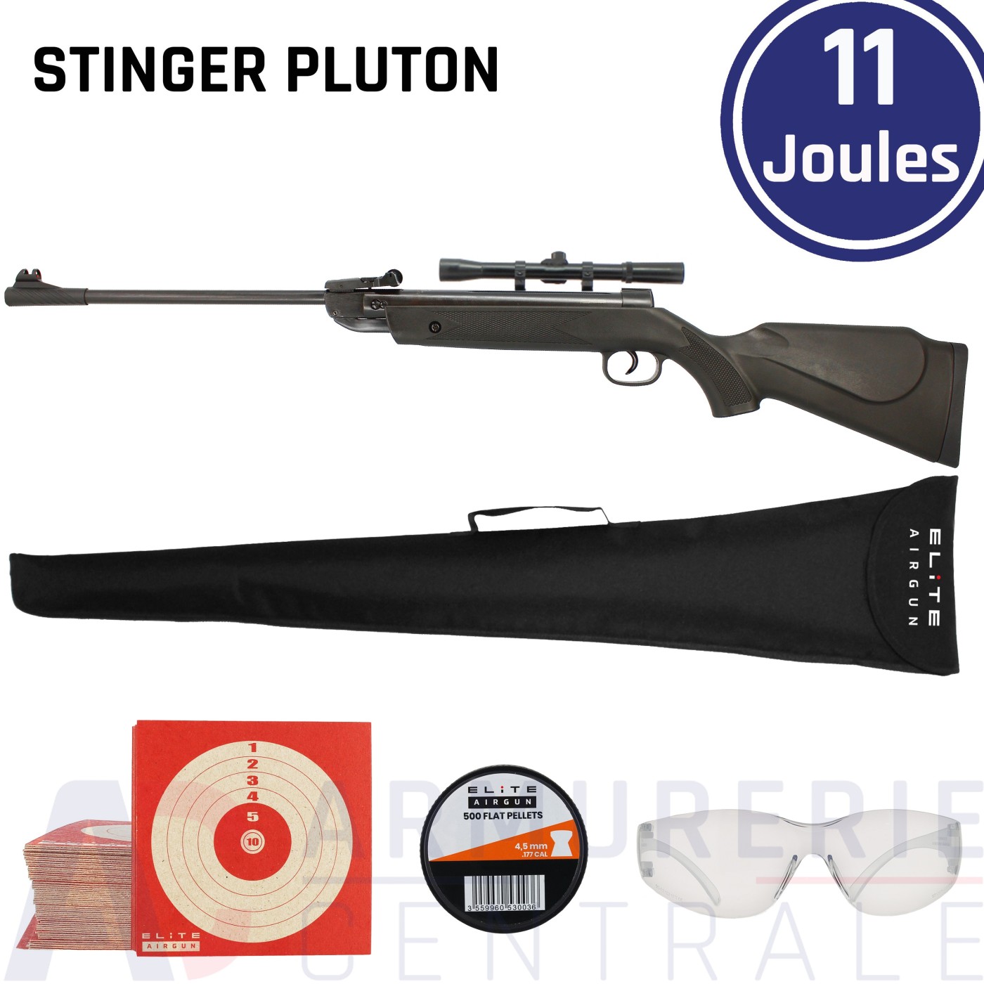 Carabine à plomb Stinger Pluton 4.5mm (11 joules) Carabine à plomb Stinger Pluton 4.5mm (11 joules)