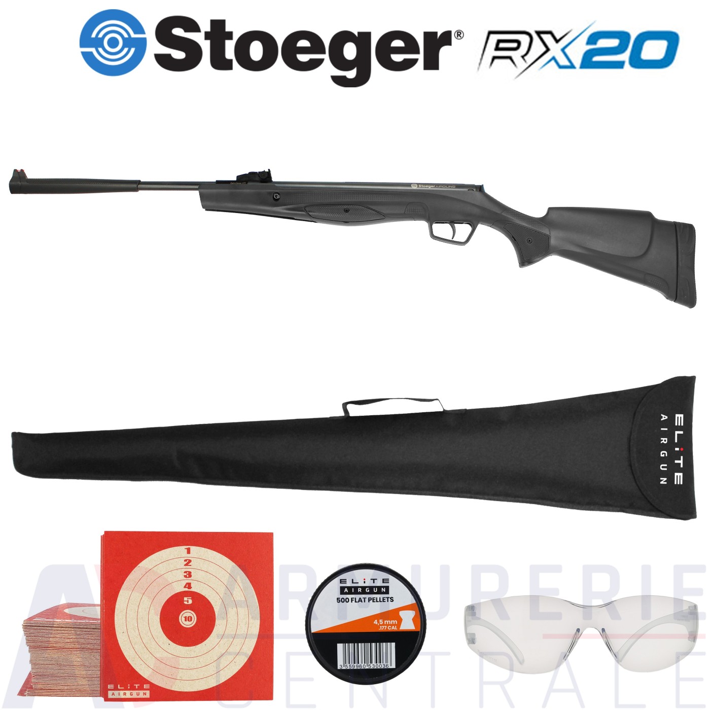 Stoeger RX20 synthétique 4.5mm (19.9 Joules) Stoeger RX20 synthétique 4.5mm (19.9 Joules)