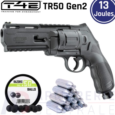 Revolver de défense Umarex T4E TR50 Gen2 CO2...