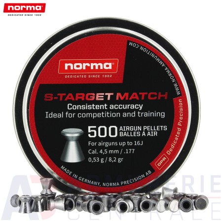 500 plombs plats Norma S-Target Match - 4.5 mm (0.53 g)