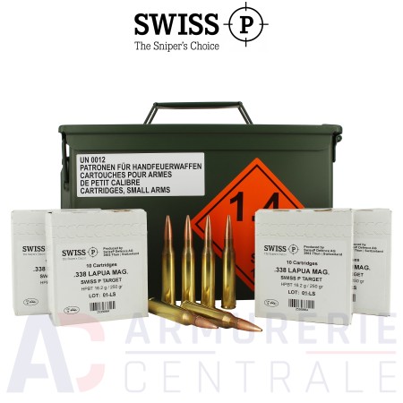 200 cartouches Swiss-P 338 Lapua mag (250 gr)