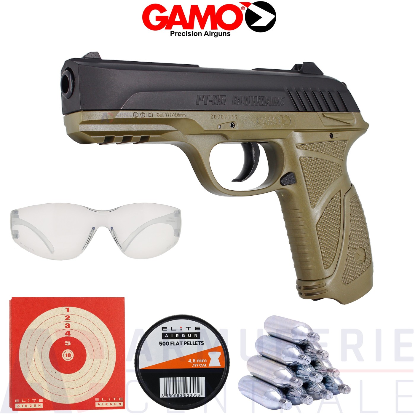 Gamo PT-85 Blowback Green 4.5mm CO2 (3.98 Joules)