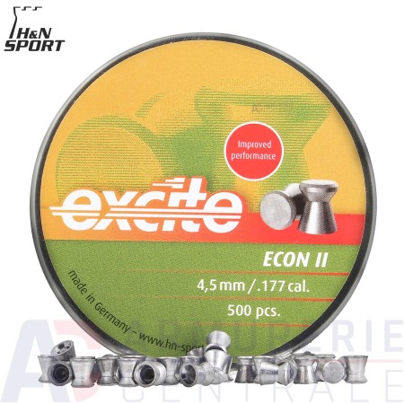 500 plombs diabolo H&N Excite Econ II - 4,5 mm