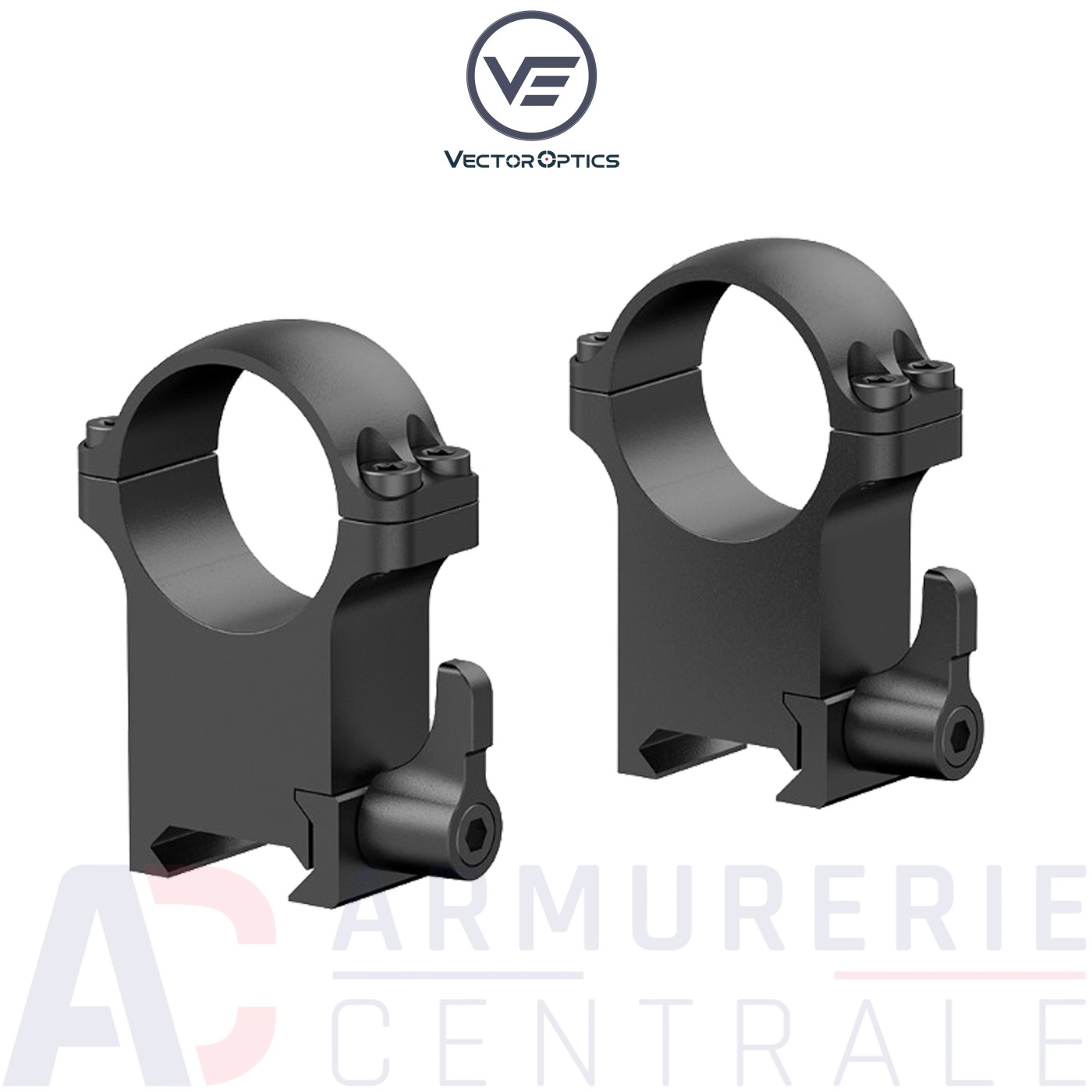 Une paire de colliers haut Vector Optics X-ACCU QD Picatinny (Ø30 mm) Une paire de colliers haut Vector Optics X-ACCU QD Picatinny (Ø30 mm)