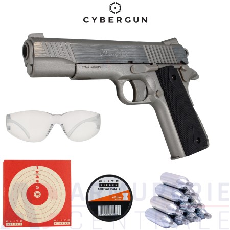 Cybergun Thompson 1911 CO2 Pellets silver 4.5 mm (3...