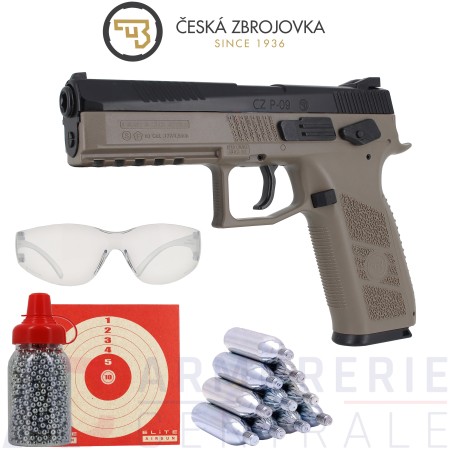 Pistolet CZ P-09 CO2 Blowback 4,5mm DT-FDE (3.7 joules)