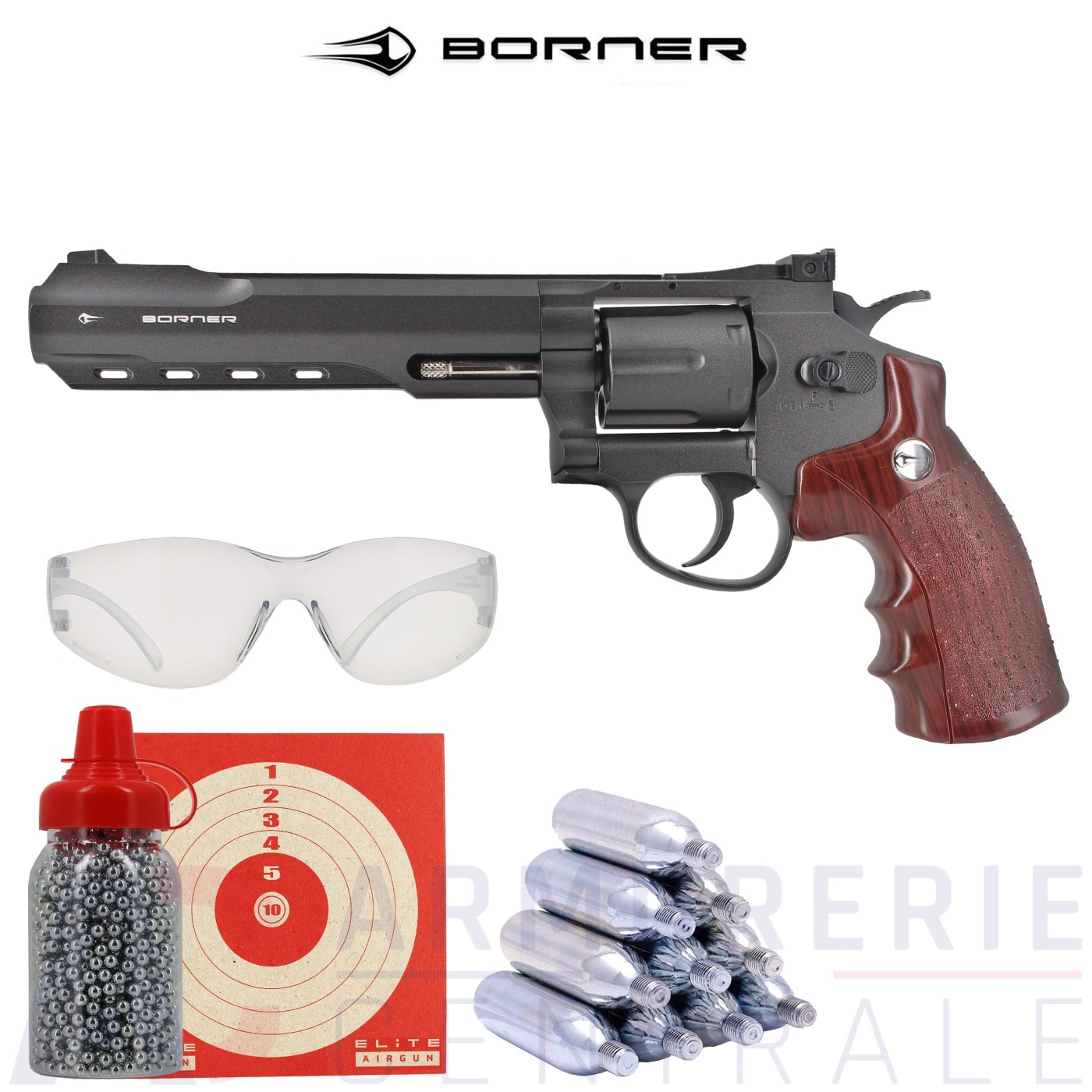 Revolver Borner Super Sport 702 CO2 - 4.5mm BB (3 joules) Revolver Borner Super Sport 702 CO2 - 4.5mm BB (3 joules)