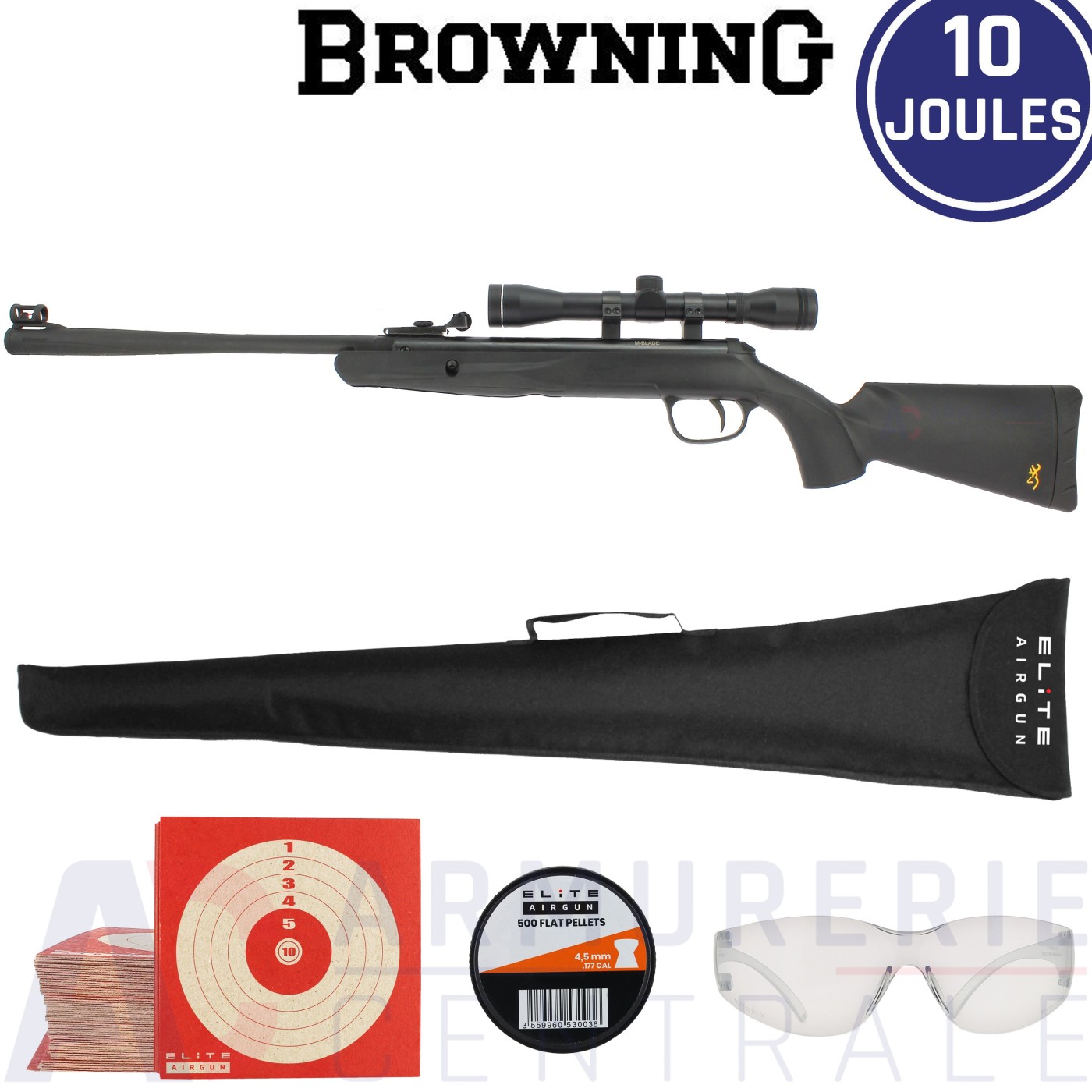 Pack Browning M-Blade noir 4.5mm (10 Joules) Pack Browning M-Blade noir 4.5mm (10 Joules)
