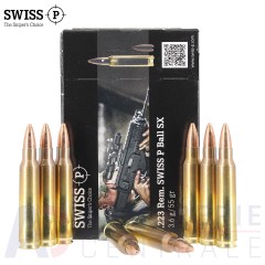 50 Cartouches Swiss-P FMJ SX - 223 Remington (55 gr)