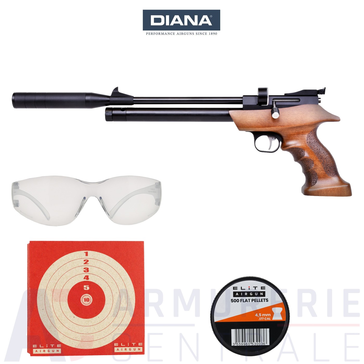 Pistolet Diana Bandit PCP - 4.5mm (13 joules)