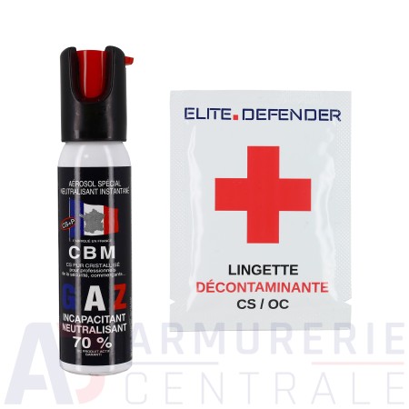 Bombe lacrymogène CBM gaz CS - 25 ml