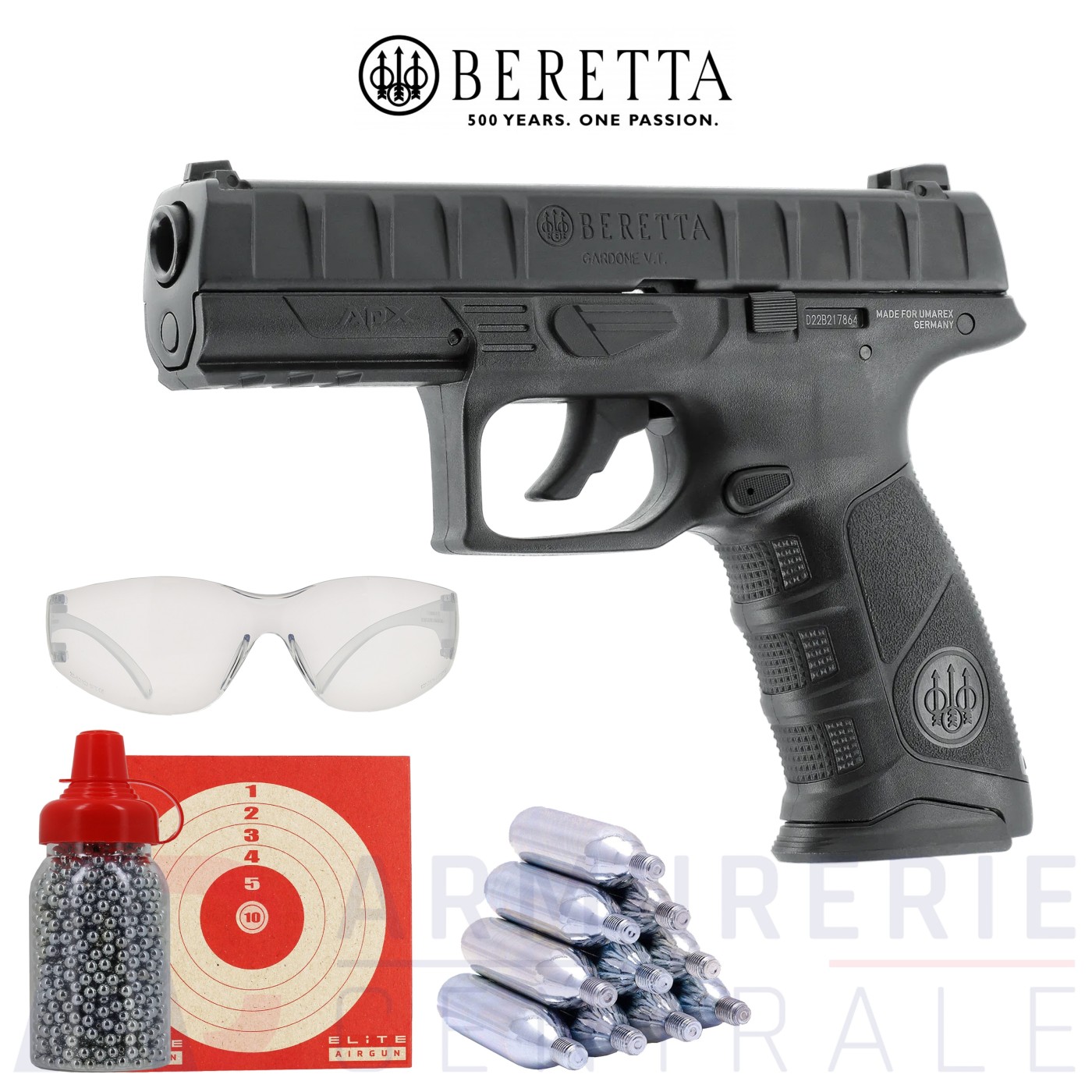 Pistolet Beretta APX Umarex CO2 - 4.5mm BB'S (3 joules) Pistolet Beretta APX Umarex CO2 - 4.5mm BB'S (3 joules)