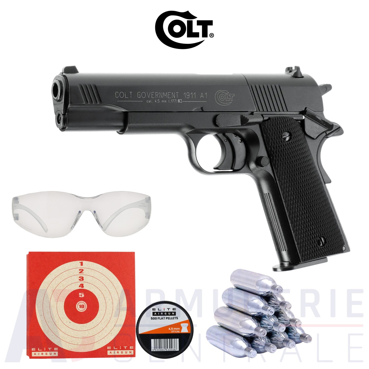 Pistolet Umarex Colt Government 1911 A1 CO2 - 4.5mm (4 joules)