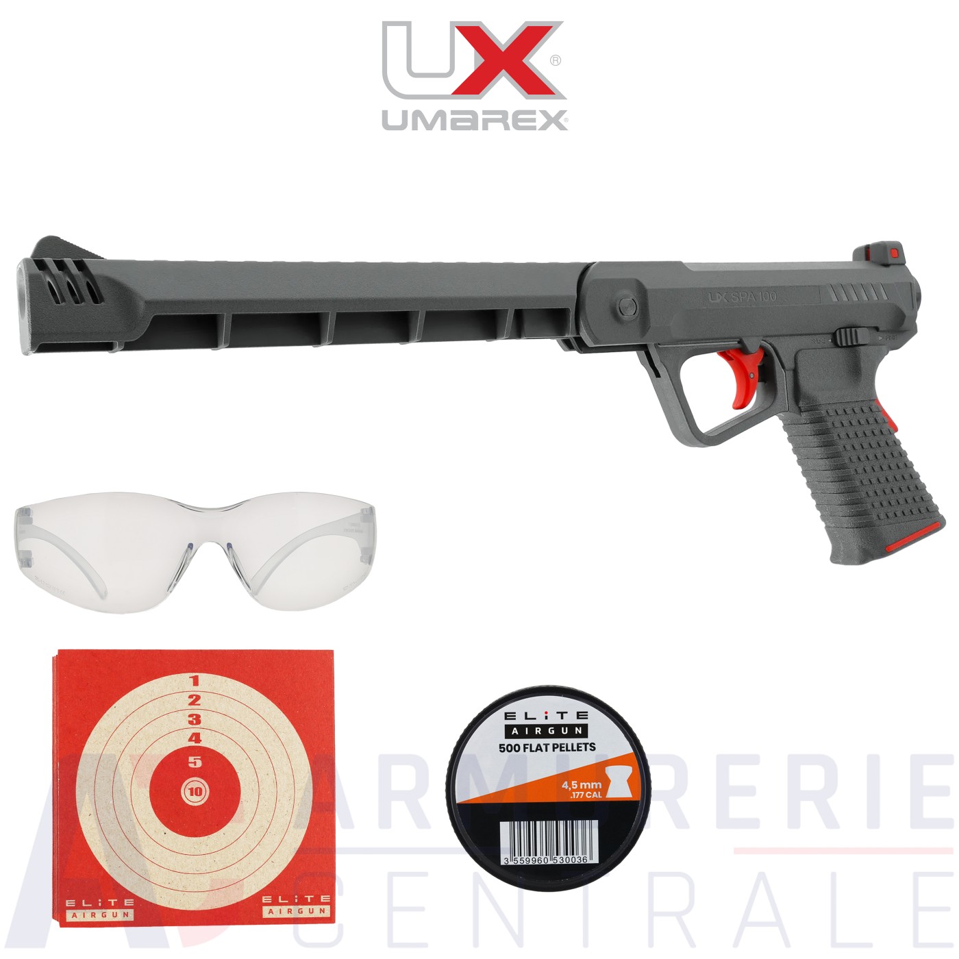 Pistolet &agrave; plomb Umarex SPA 100 Spring - 4.5mm (3 joules)