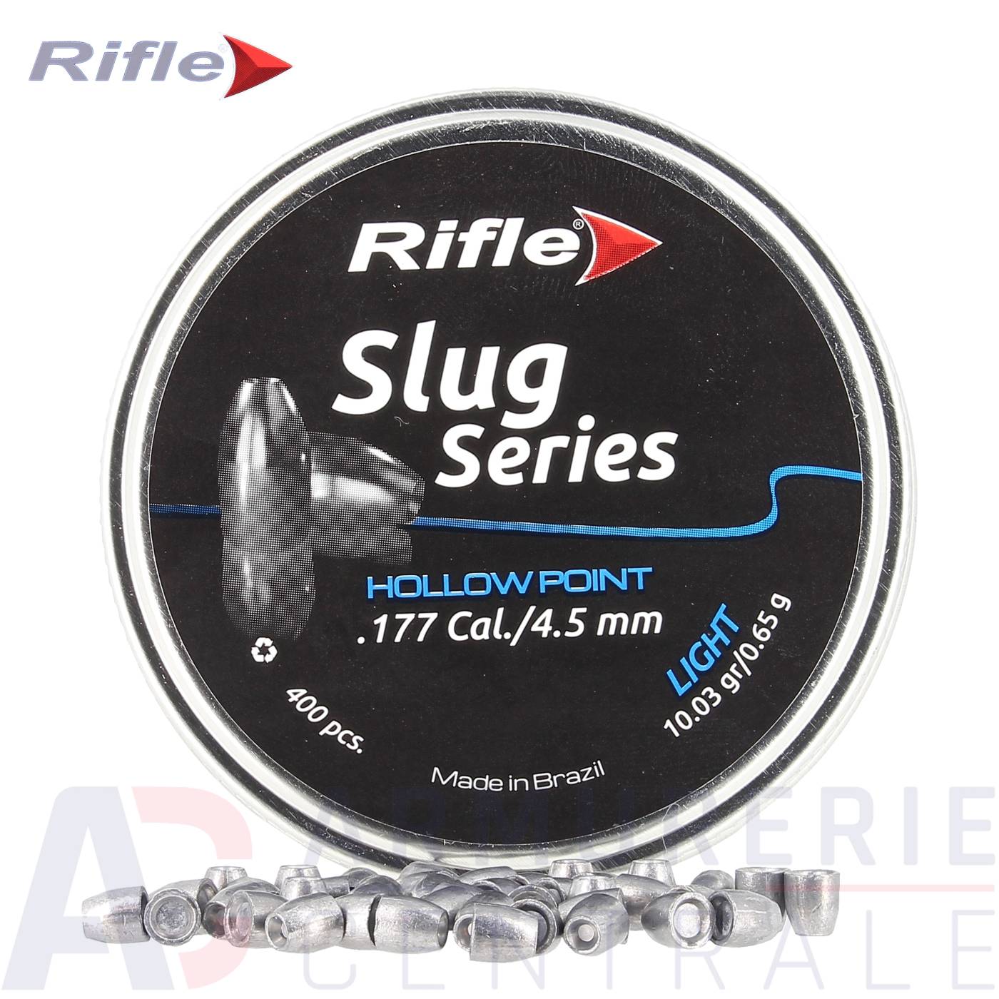 400 plombs Rifle Slug Series Light - 4.5mm (0.65 gramme)