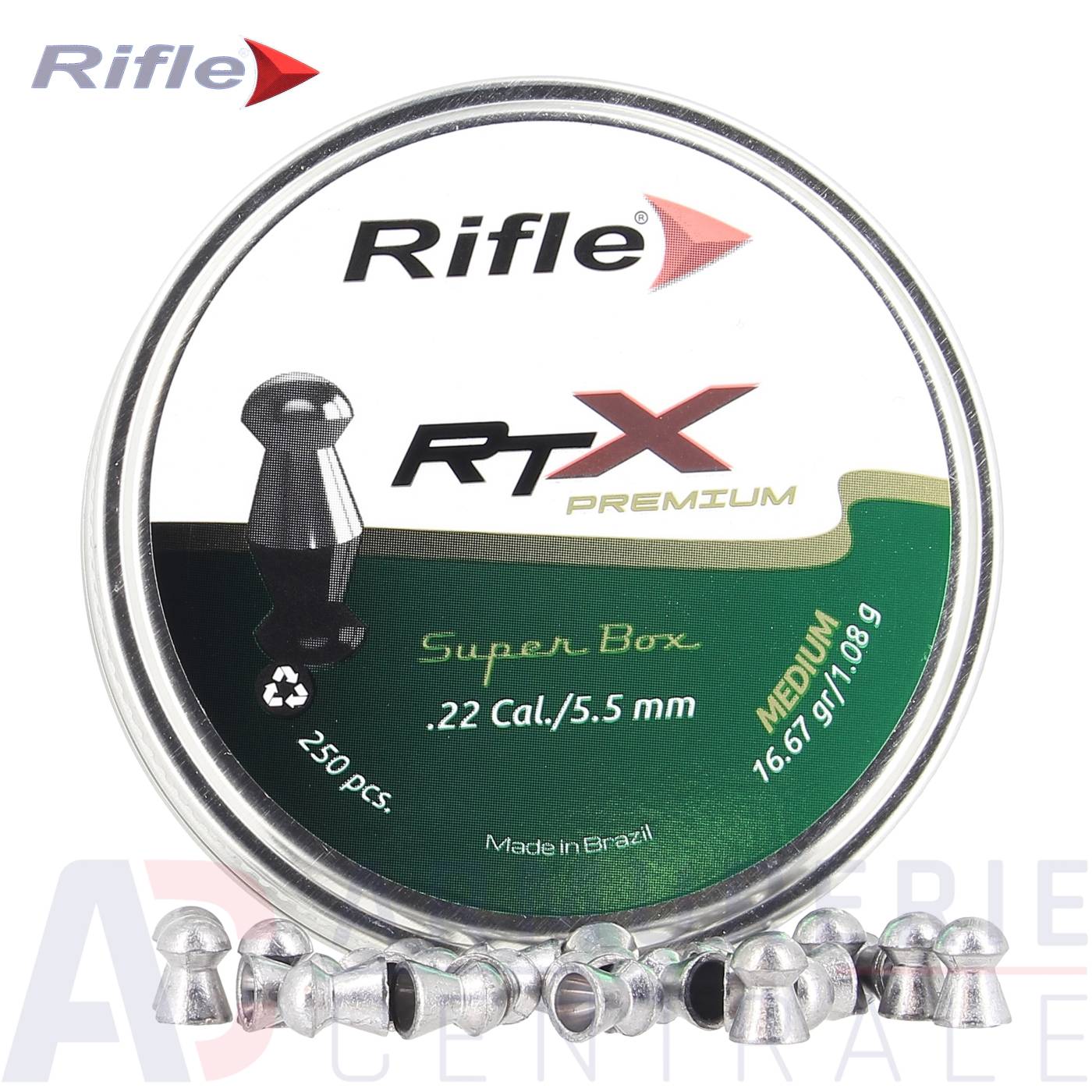 250 Plombs Rifle RTX Premium Medium - 5.5mm (1.08 g)
