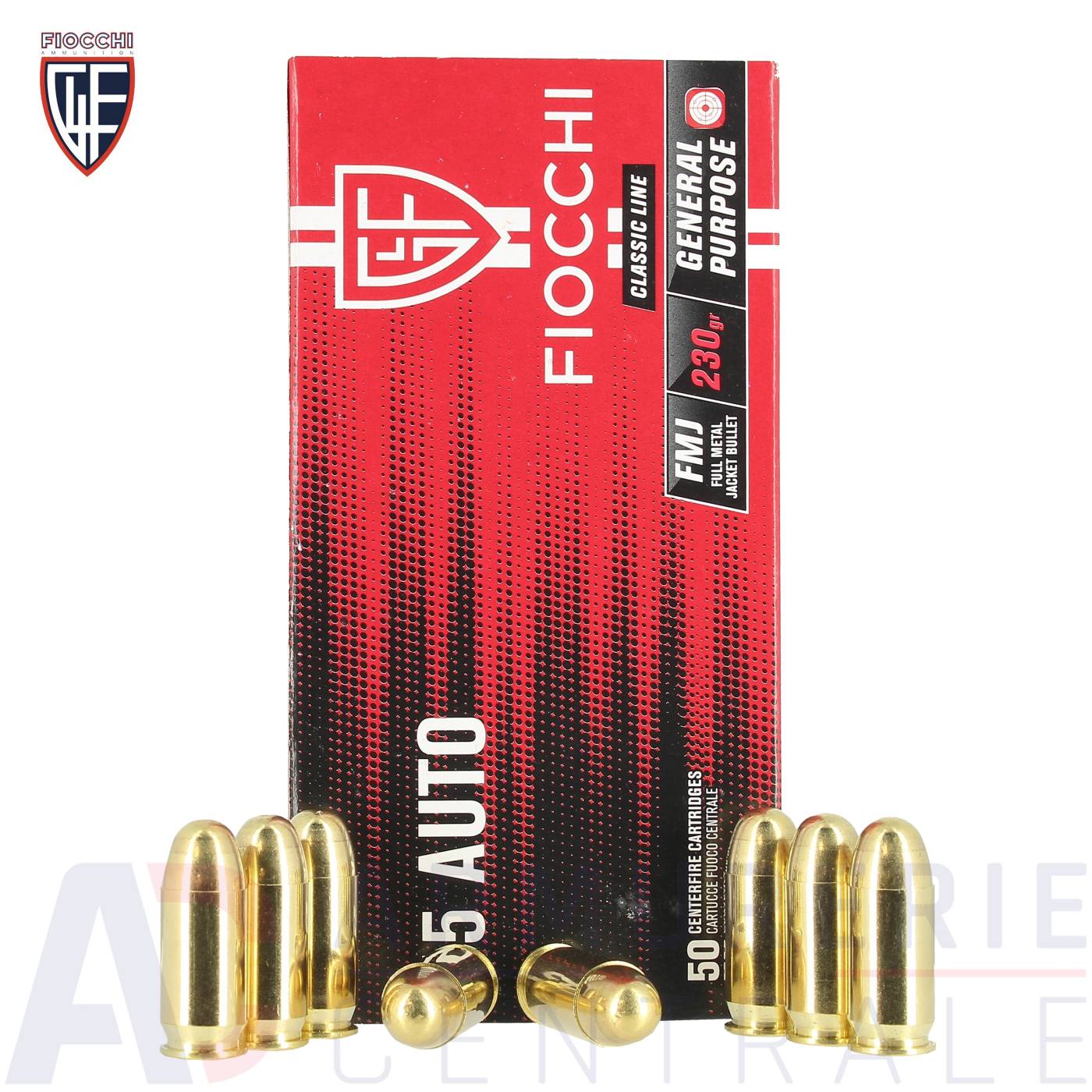 50 Cartouches Fiocchi FMJ - 45 ACP (230 grains) 50 Cartouches Fiocchi FMJ - 45 ACP (230 grains)