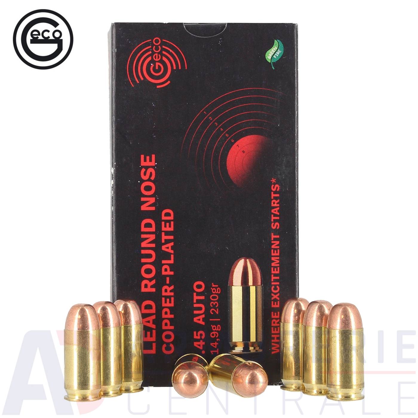 50 Cartouches Geco LRN Copper-Plated - 45 ACP (230 grains) 50 Cartouches Geco LRN Copper-Plated - 45 ACP (230 grains)