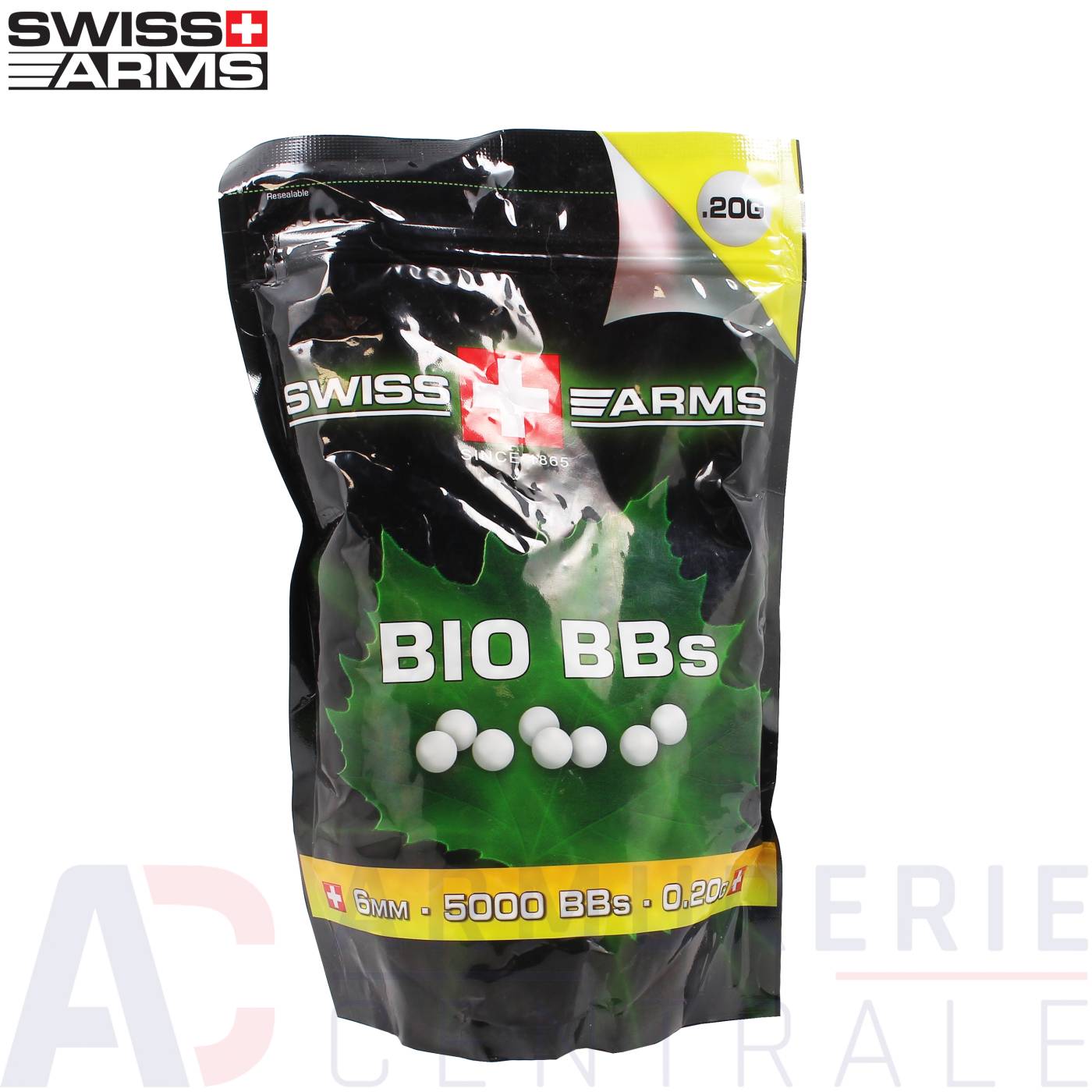 Sachet de 5000 billes Swiss Arms Bio - 6mm BBs (0.20 g)