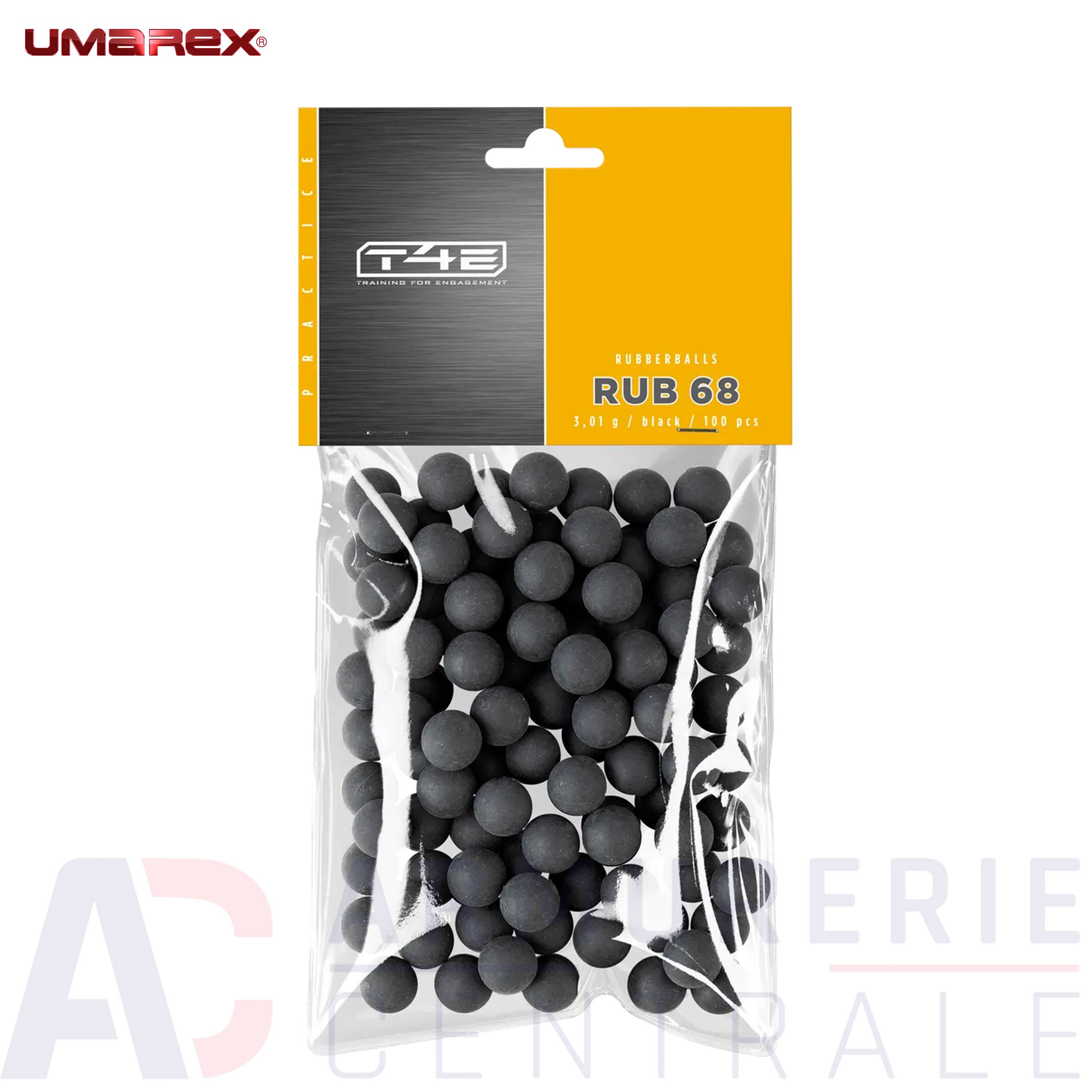 100 balles Caoutchouc Umarex RUB68 Practice - Armurerie Centrale
