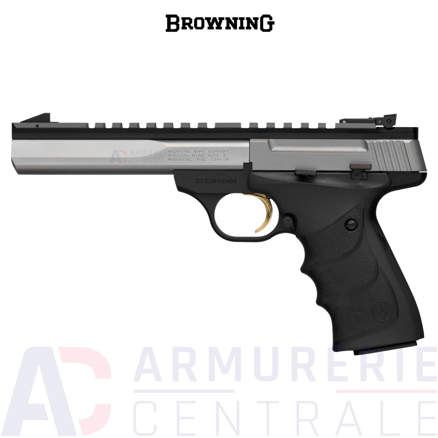 Pistolet Browning Buck Mark Contour Stainless URX - 22LR Pistolet Browning Buck Mark Contour Stainless URX - 22LR
