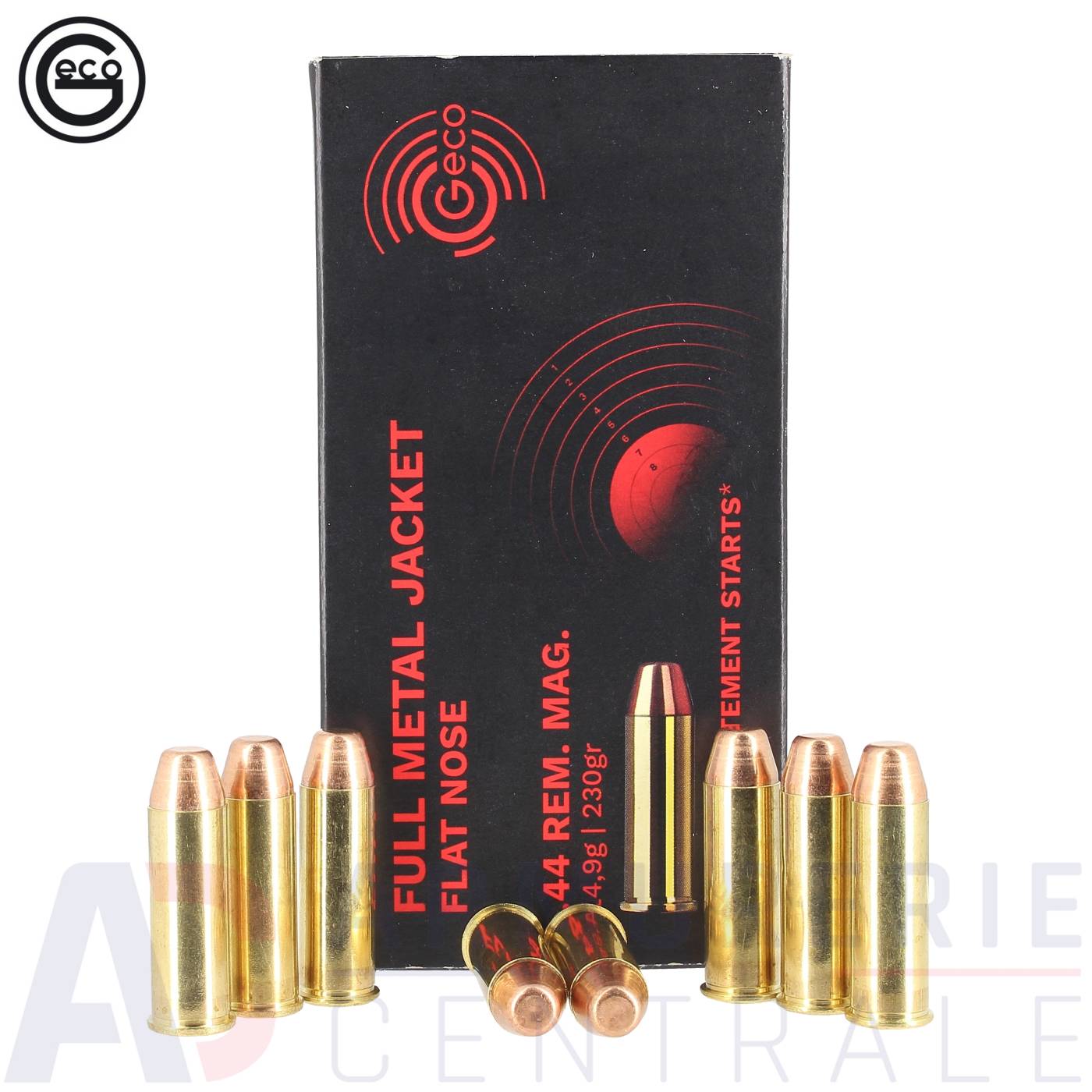 50 cartouches Geco FMJ Flat Nose 230 grains - 44 Magnum 50 cartouches Geco FMJ Flat Nose 230 grains - 44 Magnum