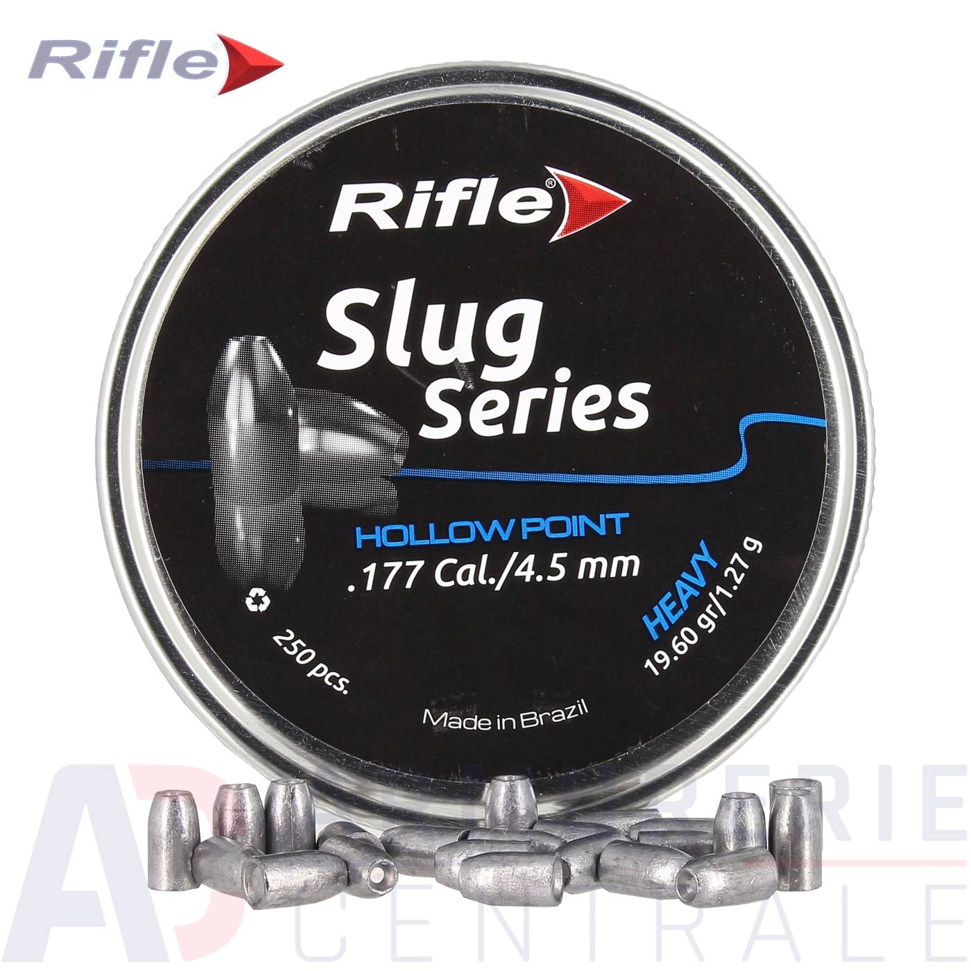 250 plombs Rifle Slug series Heavy - 4.5mm (1.27 gramme) 250 plombs Rifle Slug series Heavy - 4.5mm (1.27 gramme)