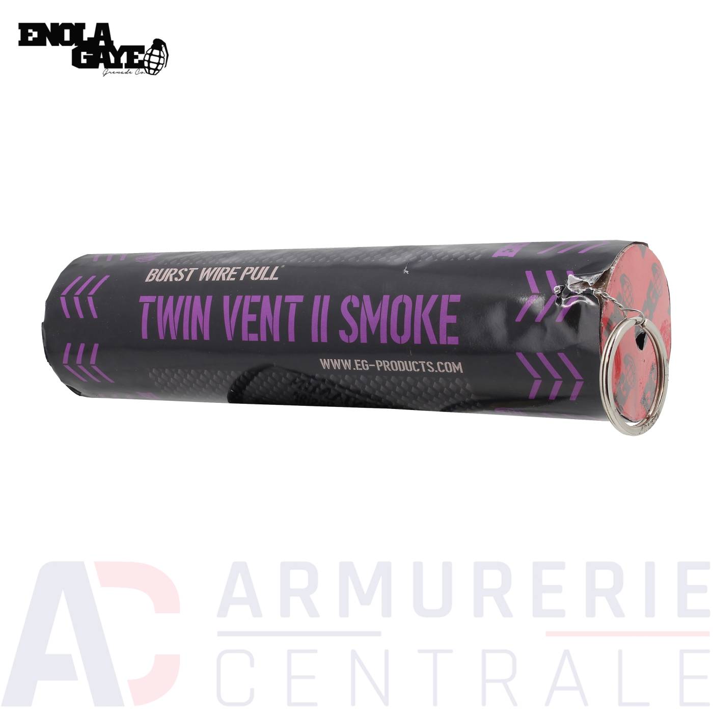 Grenade fumigène Enola Gaye Twin Vent II - Violet Grenade fumigène Enola Gaye Twin Vent II - Violet