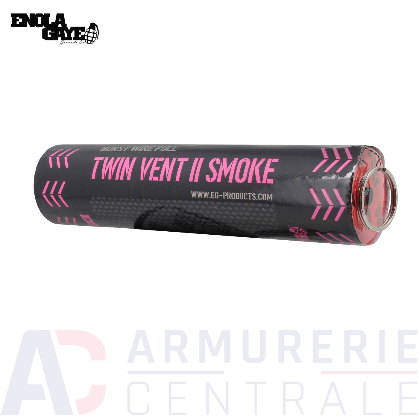 Grenade fumigène Enola Gaye Twin Vent II - Rose Grenade fumigène Enola Gaye Twin Vent II - Rose