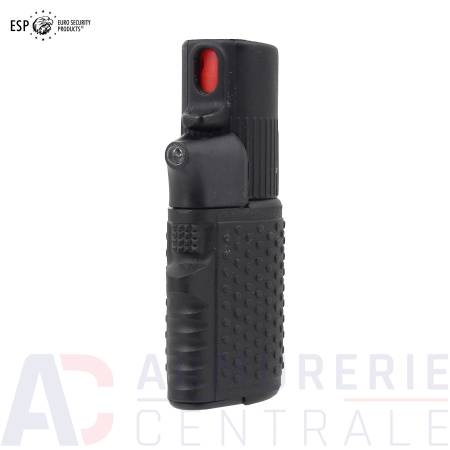 Spray de défense poivre ESP Hurricane Flashlight Noir